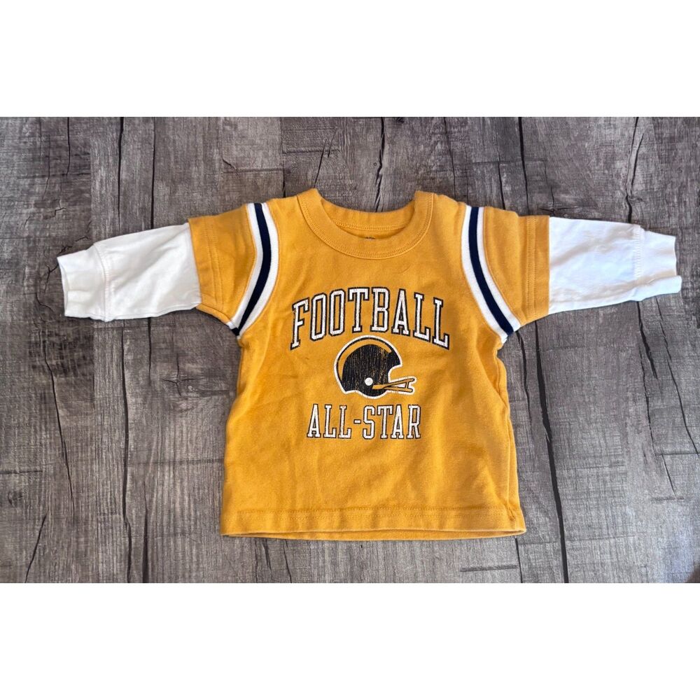 Boys‎ Carter’s Football All-Star Long Sleeve Layered Tee Size 6 Months